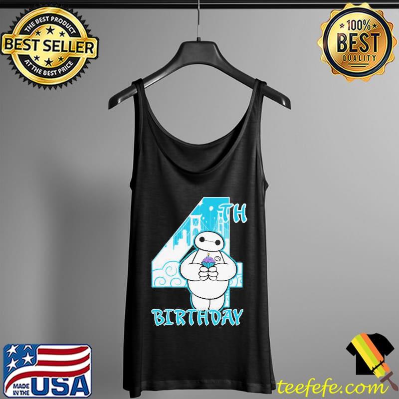 Disney big hero 6 baymax 4th birthday cupcake portrait Tank Top Disney big hero 6 baymax 4th birthday cupcake portrait Tank Top