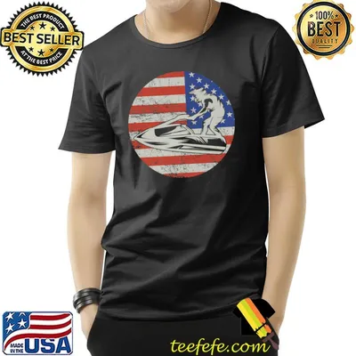 Distressed Flag For Jet Skier Premium T-Shirt