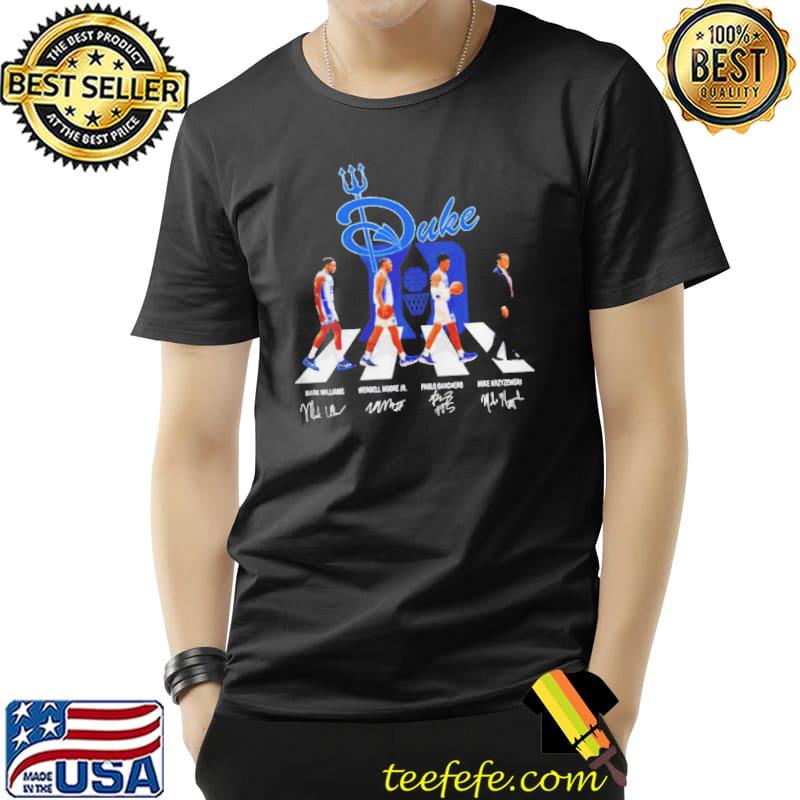 Duke abbey road mark williams wendell moore jr paolo banchero mike kryzewskI signatures shirt