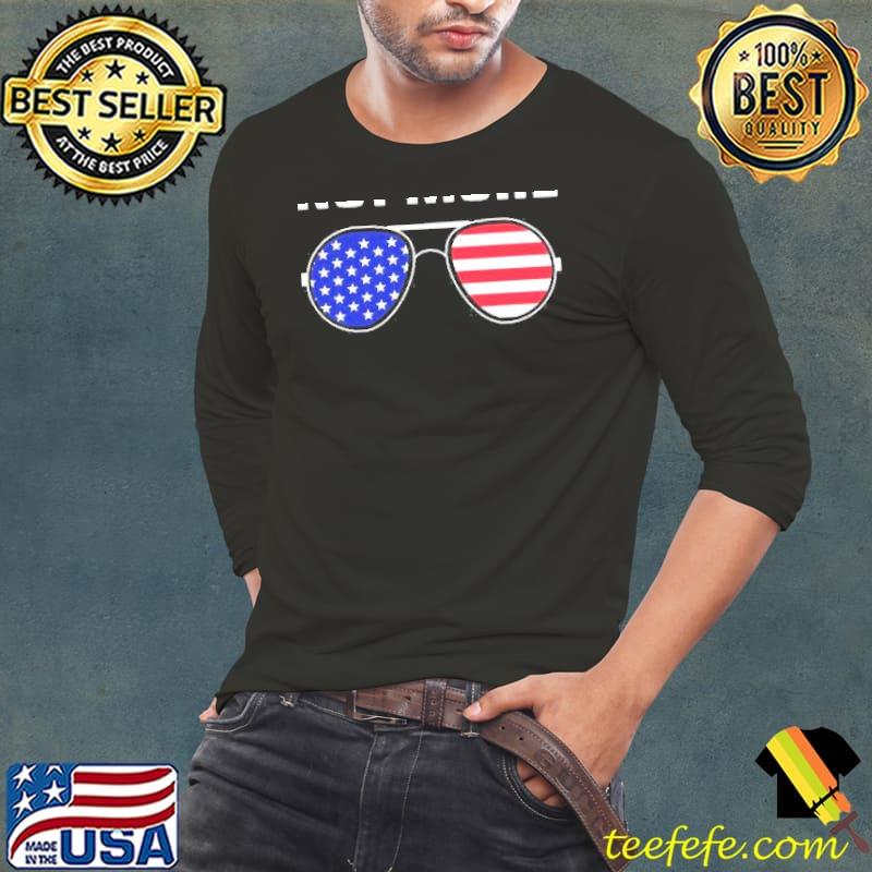Fewer Not More Sunglasses USA Flag TShirt Long Sleeve Tee Fewer Not More Sunglasses USA Flag TShirt Long Sleeve Tee