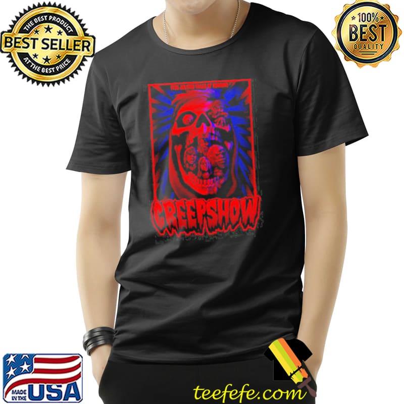 Five jolting tales of horror retro comic design shirt