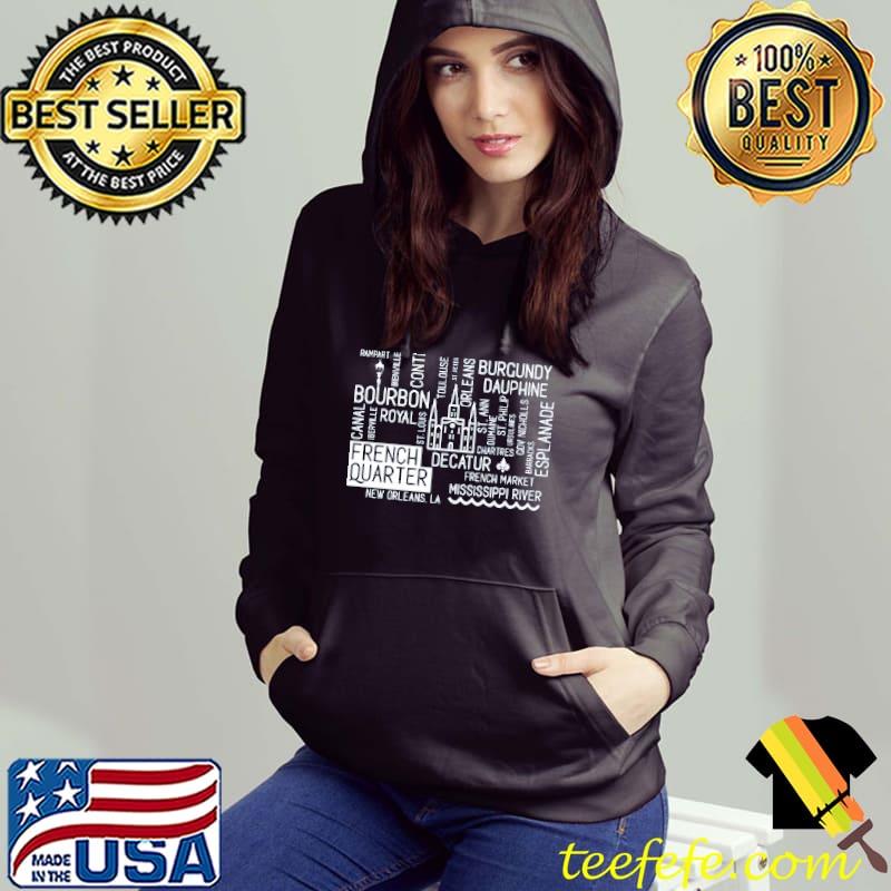 French Quarter Map Shirt Hoodie French Quarter Map Shirt Hoodie
