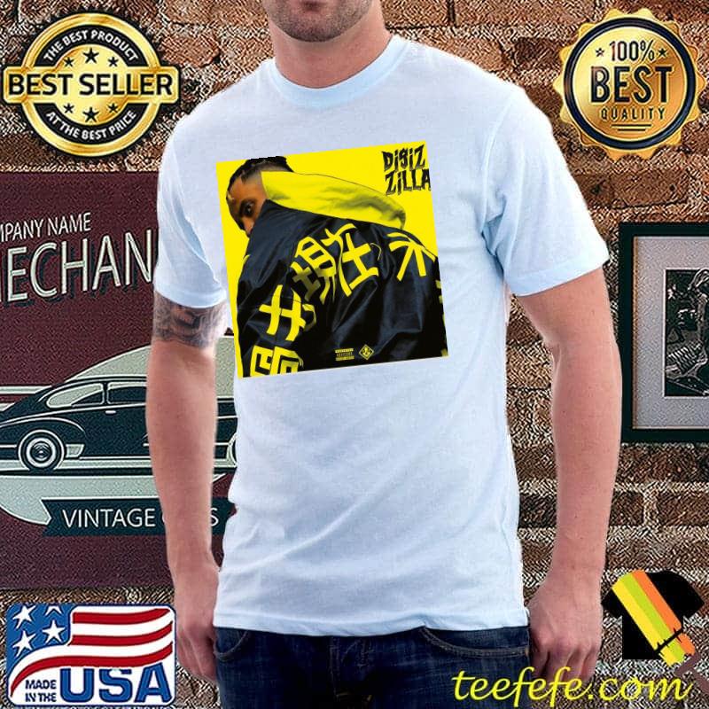 Graphic disiz zilla yellow background shirt
