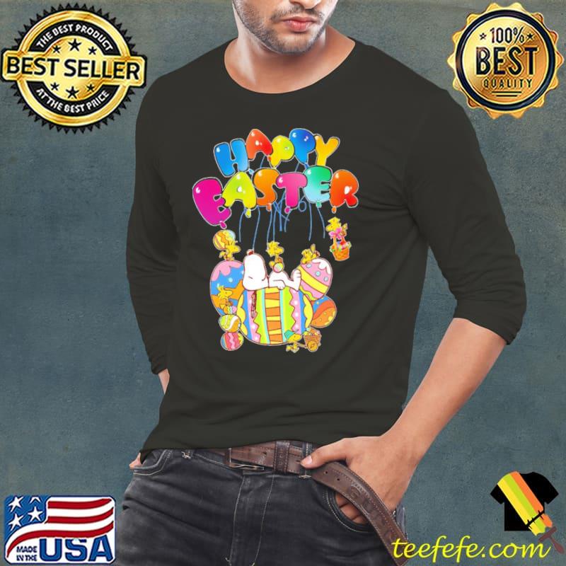 Happy easter snoopy woodstock egg balloon Long Sleeve Tee Happy easter snoopy woodstock egg balloon Long Sleeve Tee