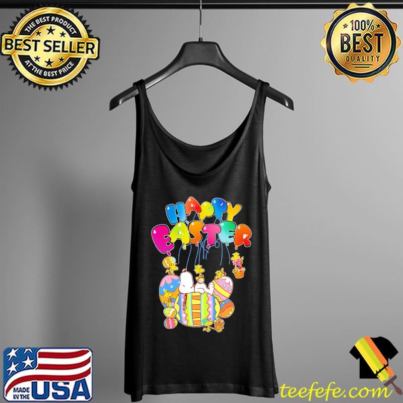 Happy easter snoopy woodstock egg balloon Tank Top Happy easter snoopy woodstock egg balloon Tank Top