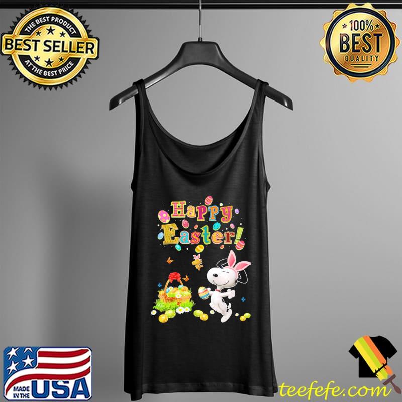 Happy easter snoopy woodstock eggs butterflies Tank Top Happy easter snoopy woodstock eggs butterflies Tank Top
