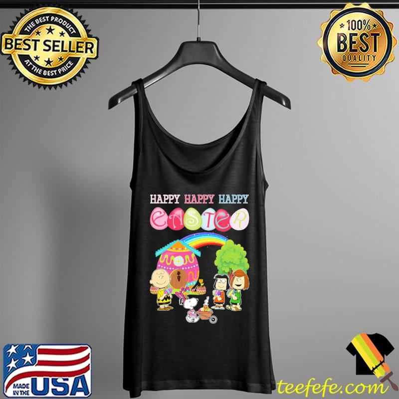 Happy easter snoopy woodstock peanut eggs rainbow Tank Top Happy easter snoopy woodstock peanut eggs rainbow Tank Top