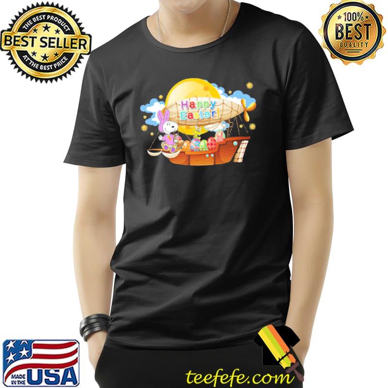 Happy easter snoopy woodstock rabbit eggs shirt