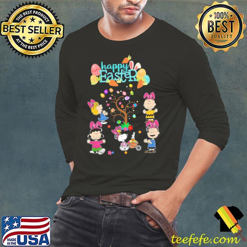 Happy easter snoopy woodstock rabbit eggs peanut Long Sleeve Tee Happy easter snoopy woodstock rabbit eggs peanut Long Sleeve Tee