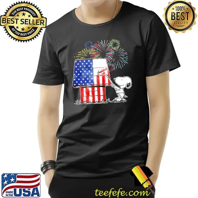 Happy Independence Day America Flag Snoopy Shirt