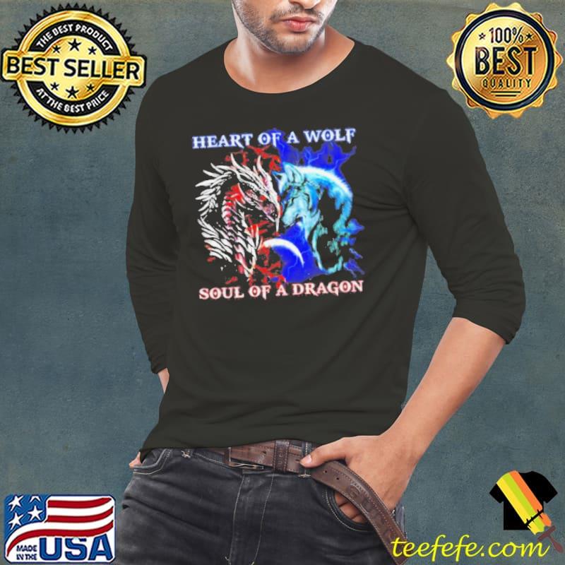 Heart of a wolf soul of a dragon Long Sleeve Tee Heart of a wolf soul of a dragon Long Sleeve Tee