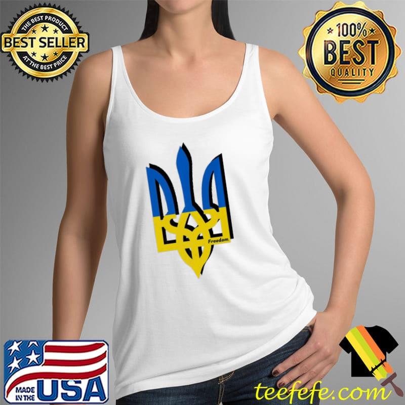 I support Ukraine symbol coat of arms Tank Top I support Ukraine symbol coat of arms Tank Top