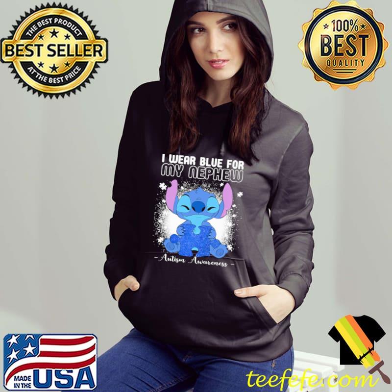 I Wear Blue For My Neuphew Autism Awareness Stitch Shirt Hoodie I Wear Blue For My Neuphew Autism Awareness Stitch Shirt Hoodie