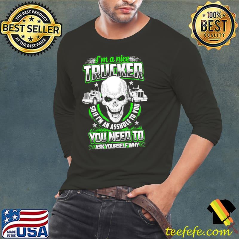 I'm a nice trucker Long Sleeve Tee I'm a nice trucker Long Sleeve Tee