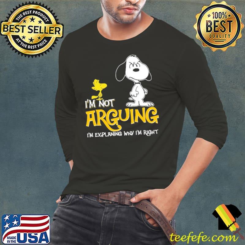 I'm not arguing I'm explaining why I'm right snoopy woodstock Long Sleeve Tee I'm not arguing I'm explaining why I'm right snoopy woodstock Long Sleeve Tee