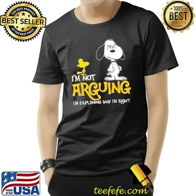 I'm not arguing I'm explaining why I'm right snoopy woodstock shirt