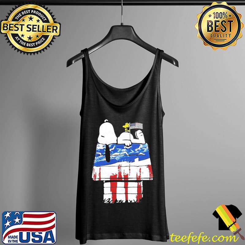 Independence Day America Flag Snoopy Woodstock Shirt Tank Top Independence Day America Flag Snoopy Woodstock Shirt Tank Top