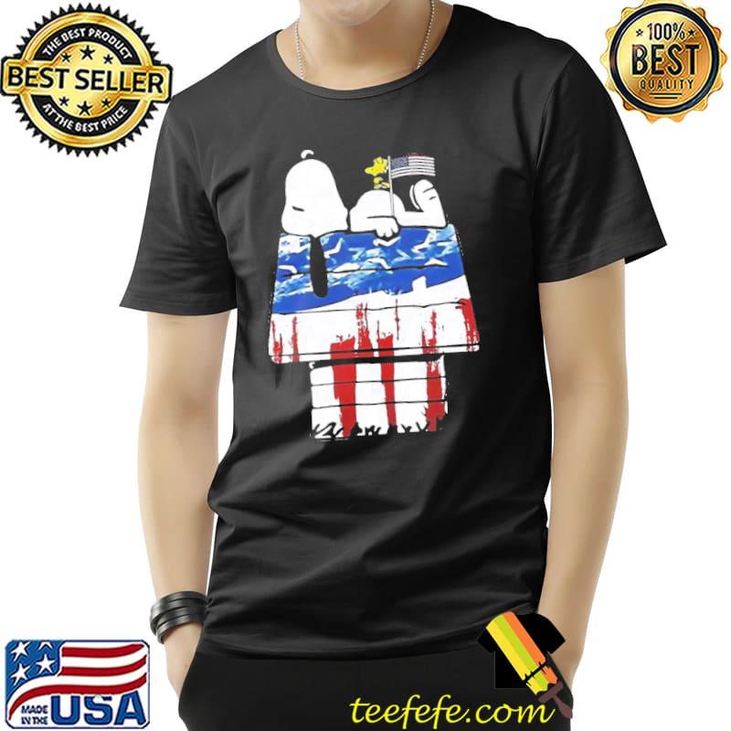 Independence Day America Flag Snoopy Woodstock Shirt