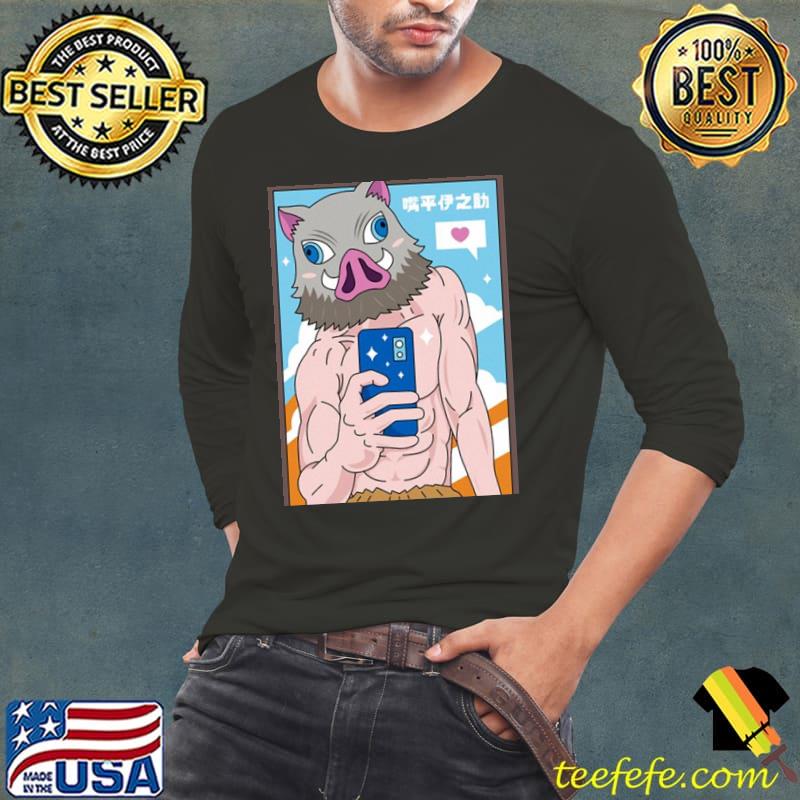Inosuke hashibira demon slayer summer selfie Long Sleeve Tee Inosuke hashibira demon slayer summer selfie Long Sleeve Tee