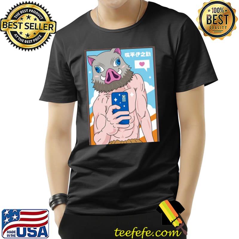 Inosuke hashibira demon slayer summer selfie shirt Inosuke hashibira demon slayer summer selfie shirt