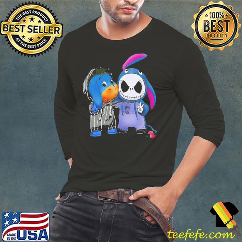 Jack skellington and eeyore cute friends gift Long Sleeve Tee Jack skellington and eeyore cute friends gift Long Sleeve Tee