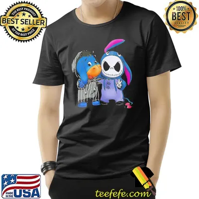 Jack skellington and eeyore cute friends gift shirt