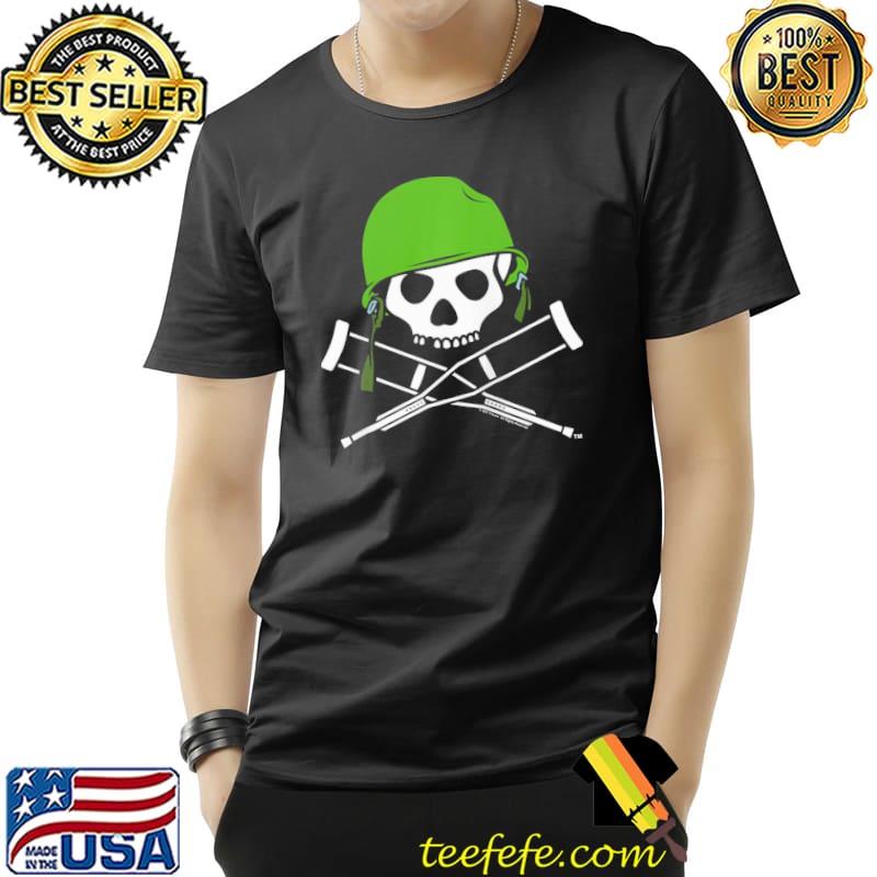 Jackass military helmet skull crossbones logo shirt Jackass military helmet skull crossbones logo shirt