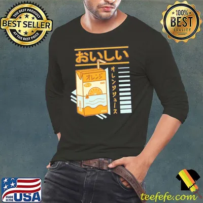 Japanese orange juice box shirt