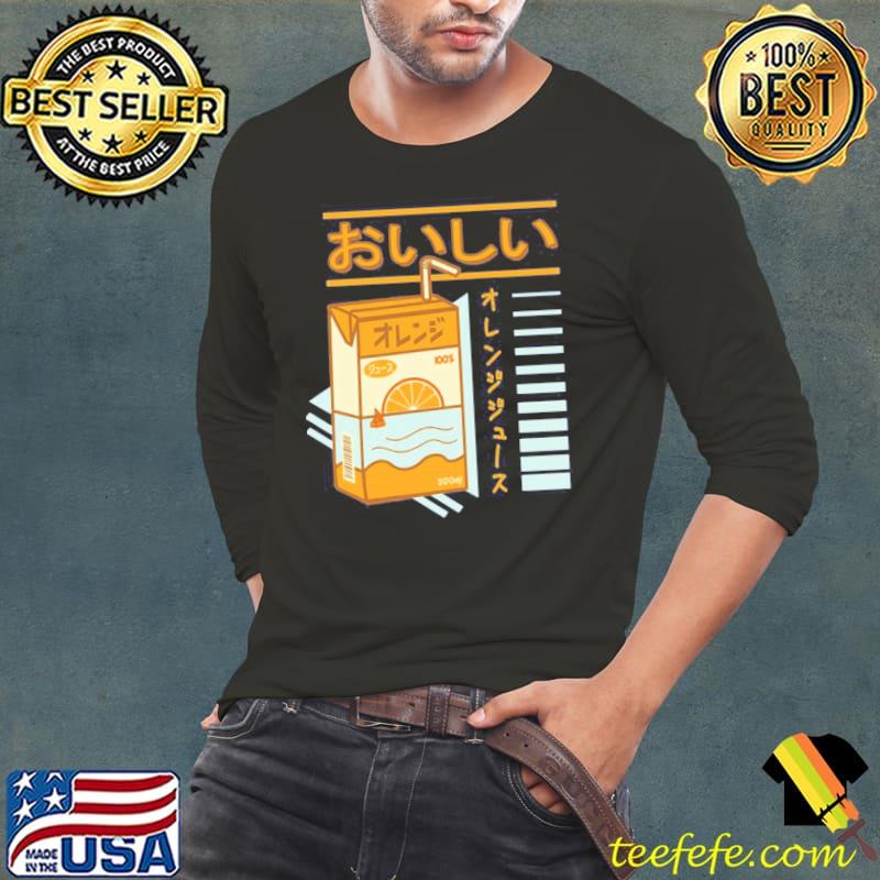 Japanese orange juice box shirt