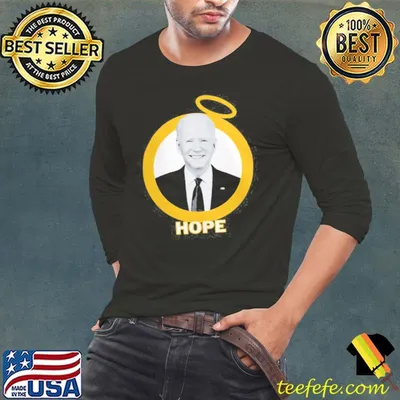 Joe Biden hope angel halo portrait sticker shirt