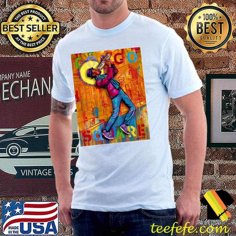 Jon batiste square colored design shirt