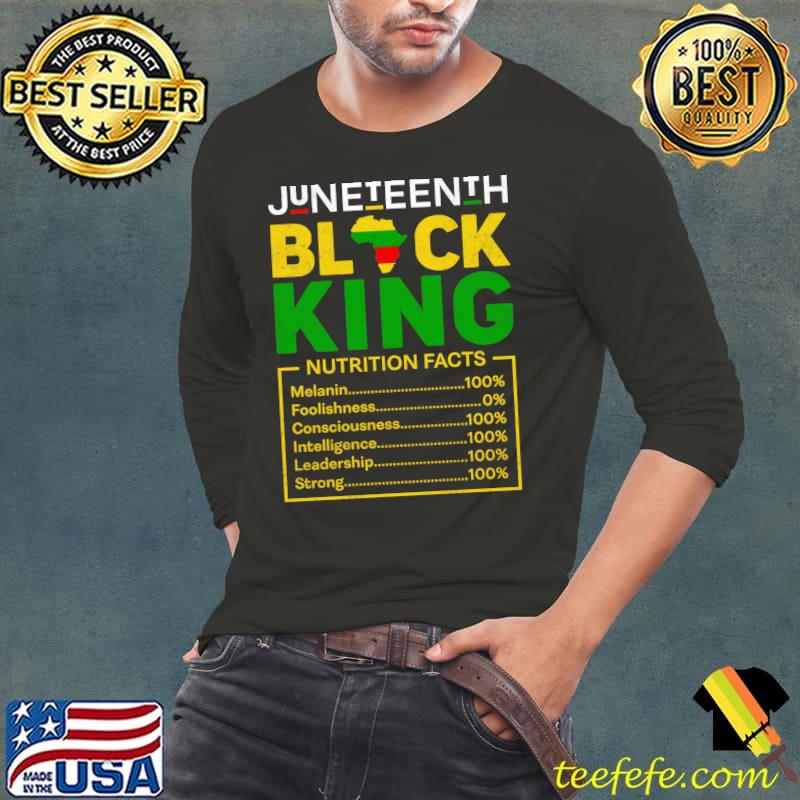 Juneteenth Black King Nutritional Facts Melanin Dad Men 1865 T-Shirt Long Sleeve Tee Juneteenth Black King Nutritional Facts Melanin Dad Men 1865 T-Shirt Long Sleeve Tee