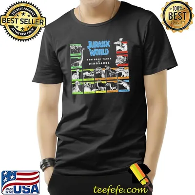 Jurassic world periodic table of dinosaurs graphic shirt