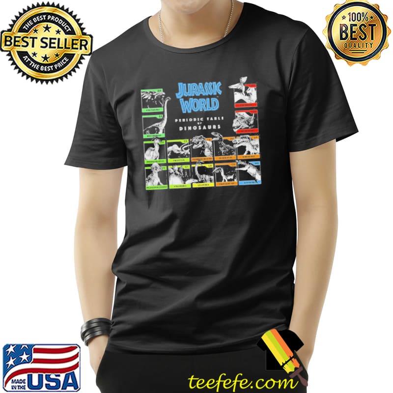 Jurassic world periodic table of dinosaurs graphic shirt