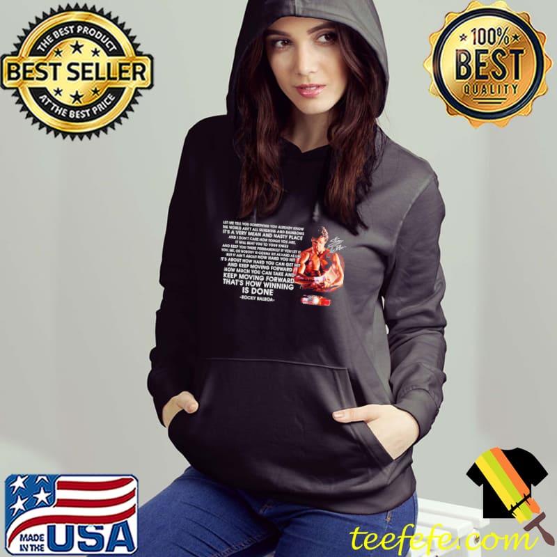 Keep moving forward that's how winning is done rocky balboa signature Hoodie Keep moving forward that's how winning is done rocky balboa signature Hoodie