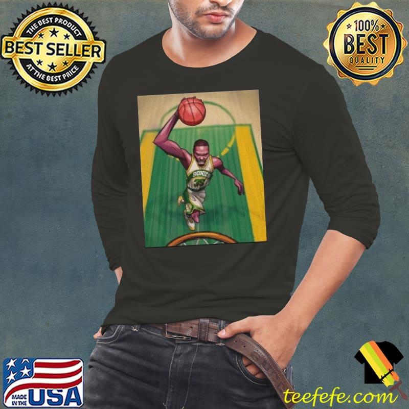 Kevin durant Seattle super sonics Long Sleeve Tee Kevin durant Seattle super sonics Long Sleeve Tee