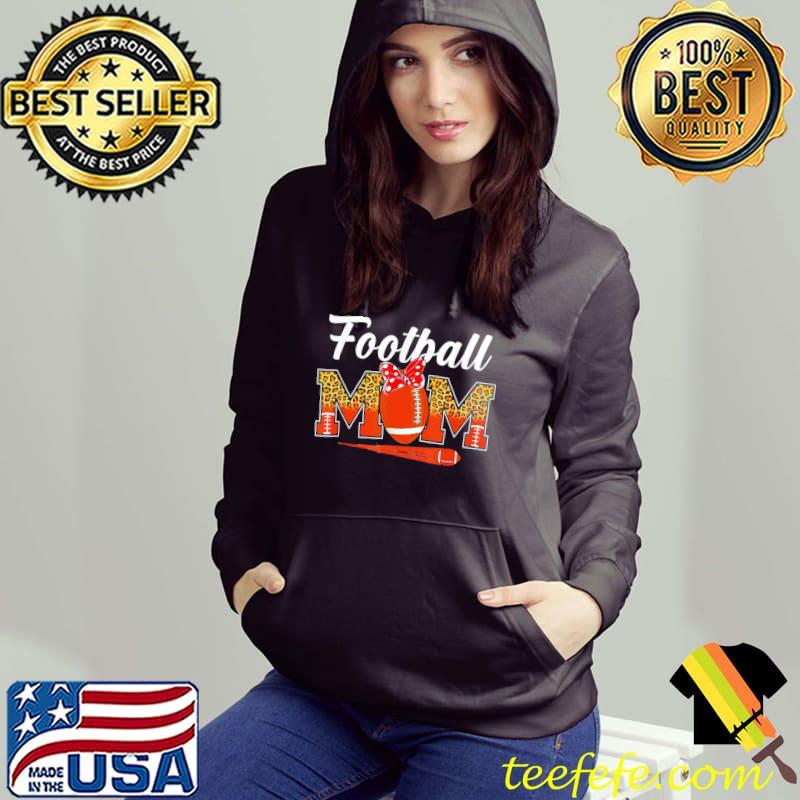 Leopard Football mom mother's day mom Football lovers Hoodie Leopard Football mom mother's day mom Football lovers Hoodie