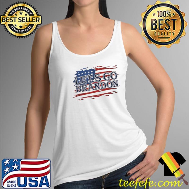 Let's go brandon American flag antI Biden funny Tank Top Let's go brandon American flag antI Biden funny Tank Top