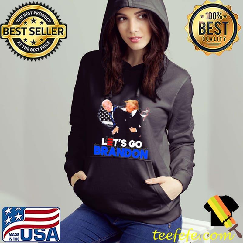 Let's go brandon Trump slap Biden funny pro Trump support Hoodie Let's go brandon Trump slap Biden funny pro Trump support Hoodie