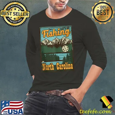 Let's go Fishing in North Carolina Retro Fishing T-Shirt