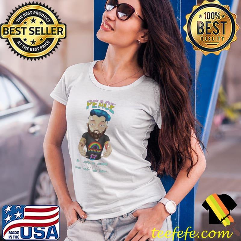 LGBT man peace pride and love Ladies Tee LGBT man peace pride and love Ladies Tee