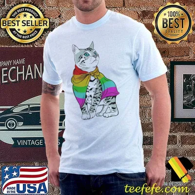 LGBT pride kitty art shirt