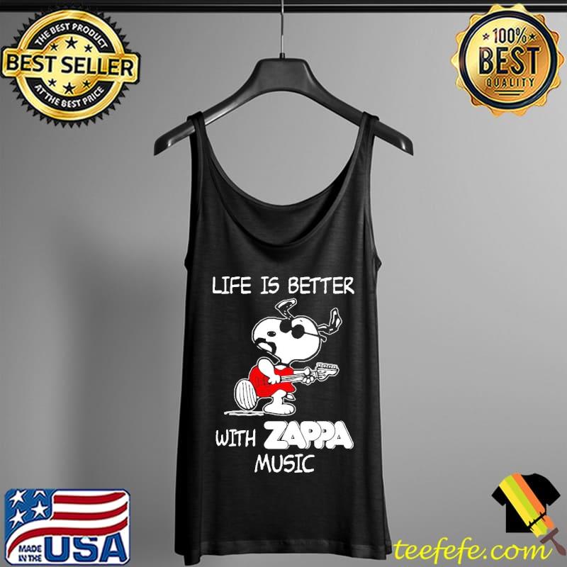 Life Is Better With Zappa Music Snoopy Shirt Tank Top Life Is Better With Zappa Music Snoopy Shirt Tank Top