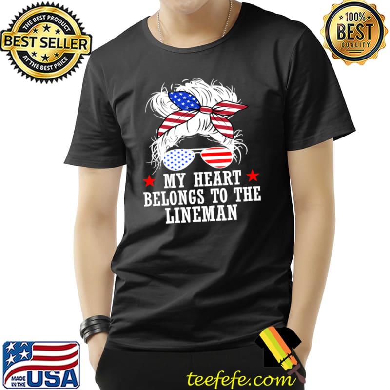 Lineman American USA Flag Sunglass Electric Cable Wife T-Shirt Unisex Lineman American USA Flag Sunglass Electric Cable Wife T-Shirt Unisex