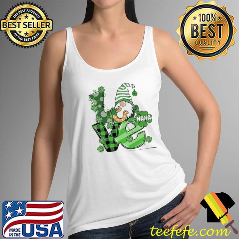 Love Nana Gnome With Grandkid's Shirt Tank Top Love Nana Gnome With Grandkid's Shirt Tank Top