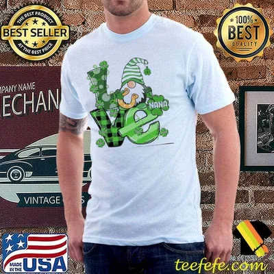 Love Nana Gnome With Grandkid's Shirt
