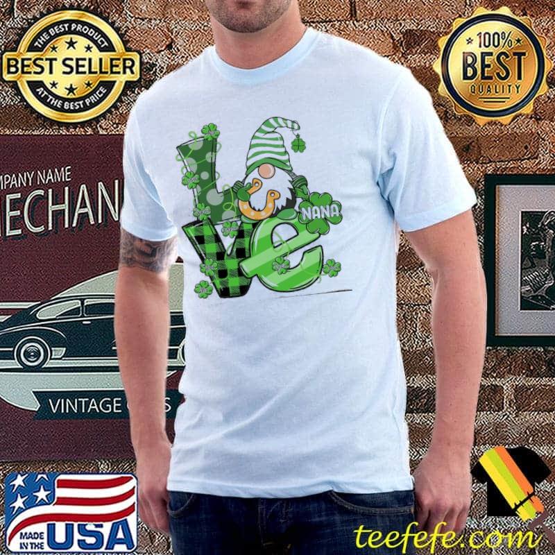 Love Nana Gnome With Grandkid's Shirt