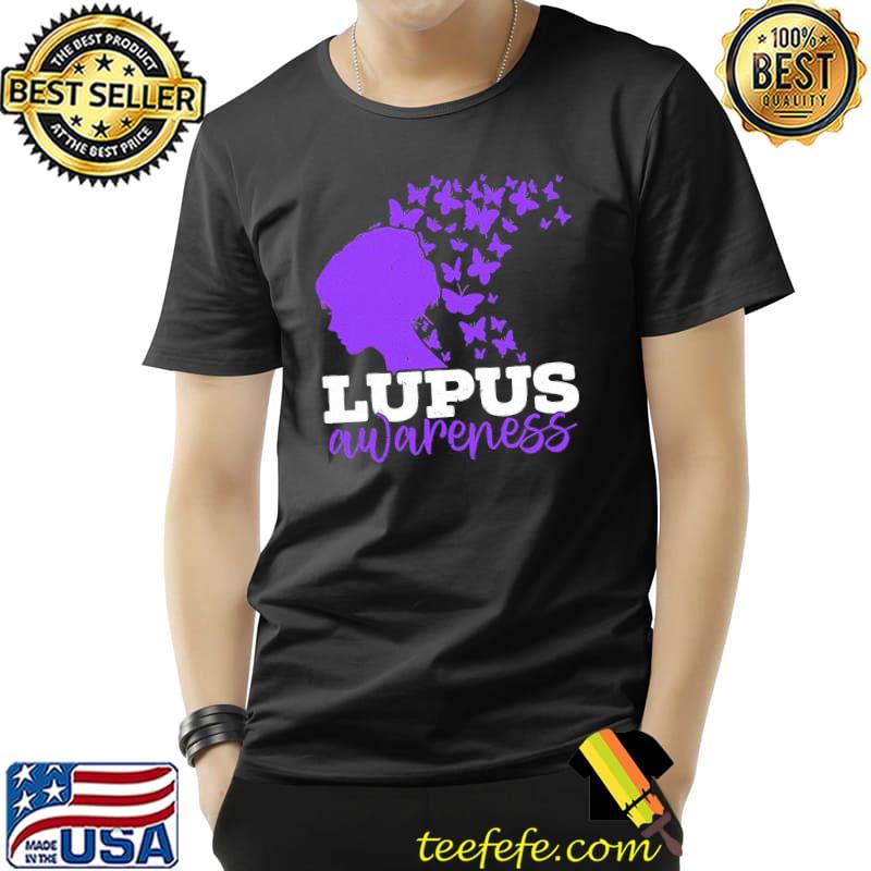 Lupus Awareness Butterfly Wear Purple Sle Disease Shirt