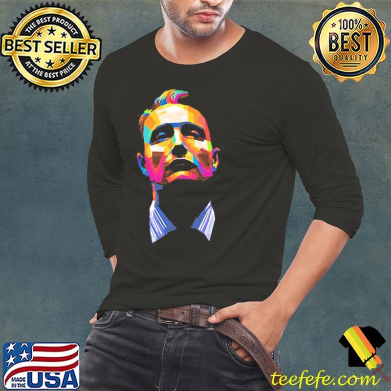 Mads mikkelsen colorful geometric design Long Sleeve Tee Mads mikkelsen colorful geometric design Long Sleeve Tee