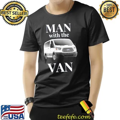 Man with the van transit family man white low roof shirt